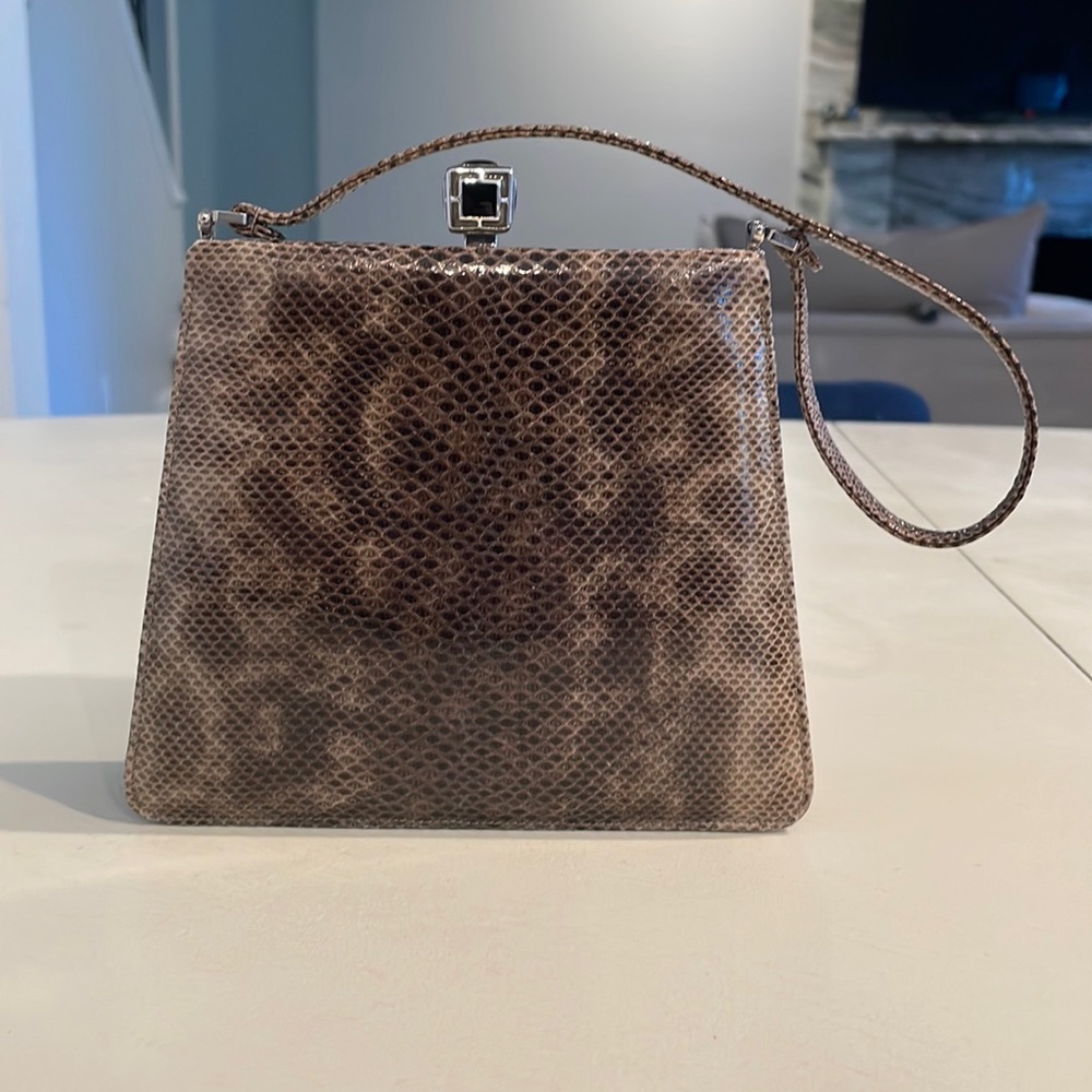 Judith Leiber snakeskin handbag